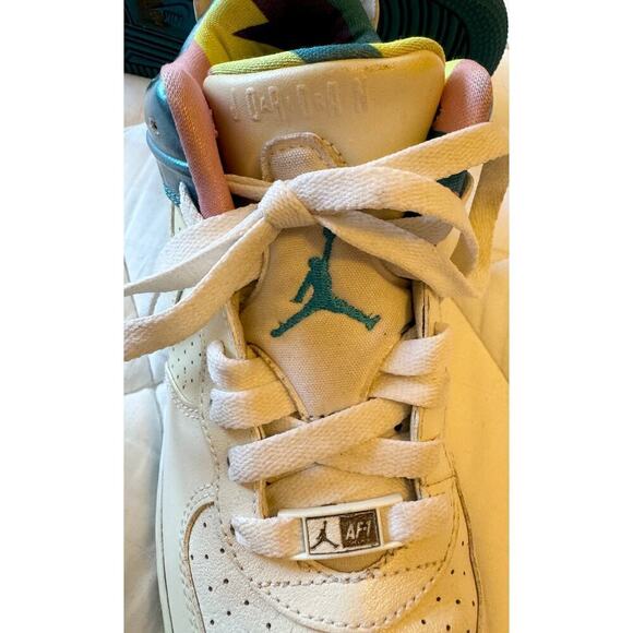 NIKE Air Jordan Force 6 GS High Top AF1 Sneakers Size 5 (fashion shoes metallic) - Picture 6 of 7